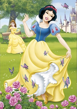 60 Parça Puzzle Pamuk Prenses ve Kelebekler